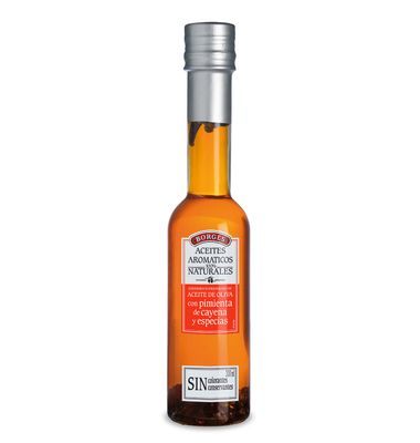 Aceite Borges Con Pimienta De Cayena Y Especias 200 ml