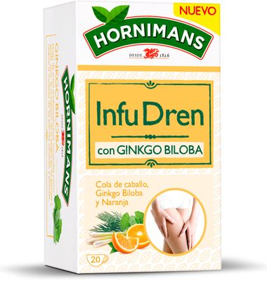 Infusión Hornimans Infudren Con Ginkgo Biloba 20 Unidades