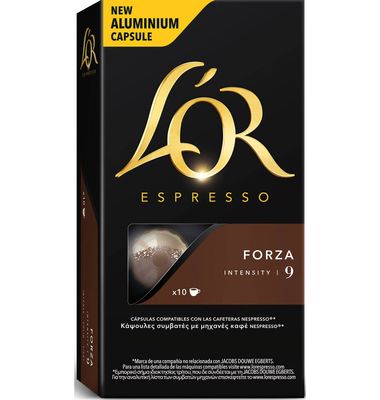 Café Forza compatible Nespresso L'OR, caja 10 uds 10 unidades