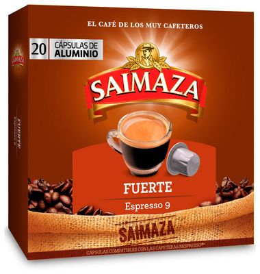 Cápsulas Café Saimaza Fuerte Nespreso 20 Unidades