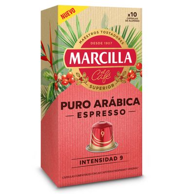 Cápsulas Nespreso Marcilla Puro Arabica 10 Unidades