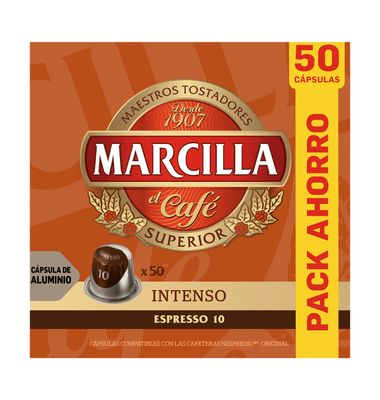 Capsulas Marcilla Espresso Intenso 50 Unidades