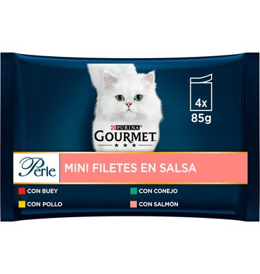 Comida Gato Gourmet Perle Buey 4 Unidades X 85 Gr 4 x 85 gr