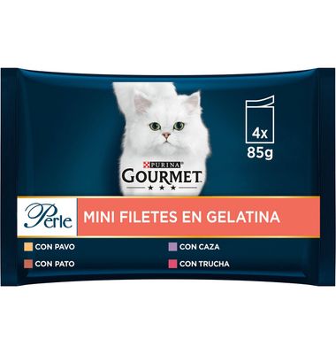 Comida Gato Gourmet Perle Pavo 4 Unidades X 85 G 4 x 85 g