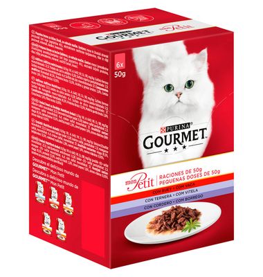 Comida Gato Purina Gourmet Selección Carnes 6 Unidades X 50 G 6 x 50 g