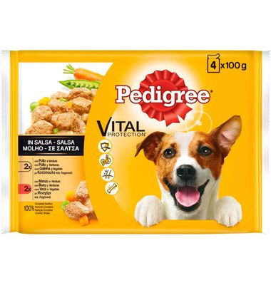 Comida Perro Pedigree Pouch Salsa 4 Unidades X 100 G 4 x 100 g