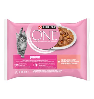 Comida Gato One Purina Junior Salmón 4 Unidades