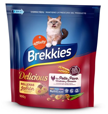 Comida Gato Brekkies E Delicious Ave 900 G