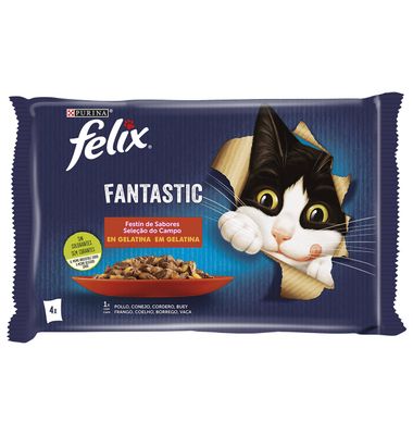 Comida Gato Felix Carne 4X85Gr 1 Unidad