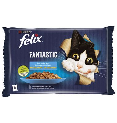 Comida Gato Fantastic Pescado 4 x 85 Gr