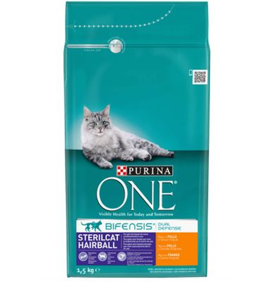 Comida Gato Purina One Esteril Pelo 1500 G