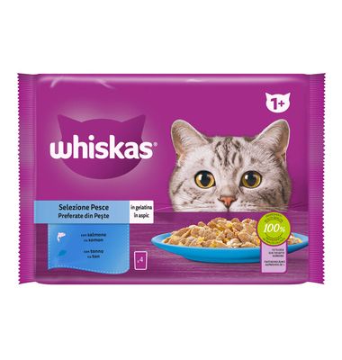Comida Gato Whiskas Pescado Pack4 340 G