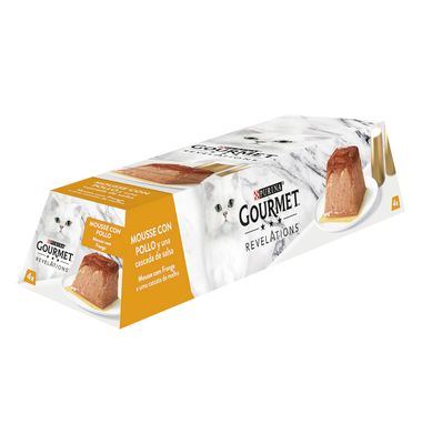 Comida Gato Gourmet Mousse Poll.4X 57 G