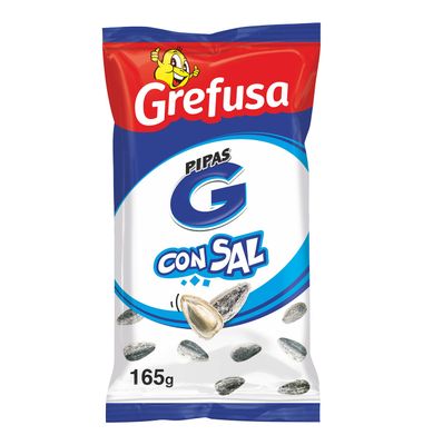 Pipas G con sal GREFUSA, bolsa 165 g
