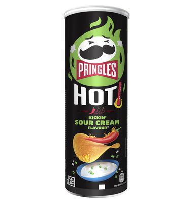 Patatas hot sabor sour cream PRINGLES, tubo 160 g