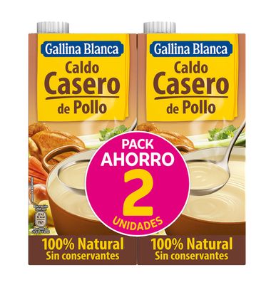 Caldo De Pollo Gallina Blanca 2 Uni X 1 L