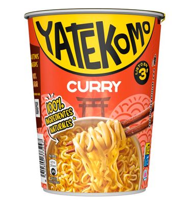 Yatekomo Gallina Blanca Fideos Orientales Con Curry 1 Unidad
