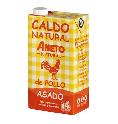 Caldo de pollo asado ANETO, brik 1 litro