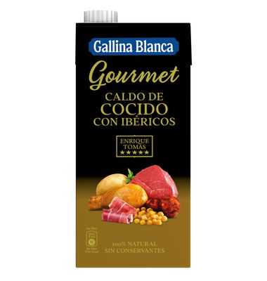 Caldo gourmet de cocido GALLINA BLANCA, brik 1 litro