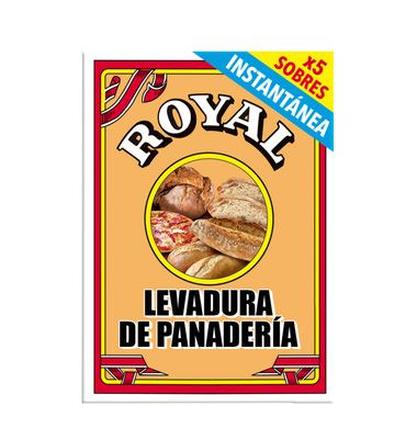 Levadura panaderia Royal 5 sobres 5 unidades
