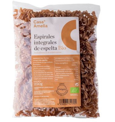 Espirales Casa Amella Integrales Espelta 250 G