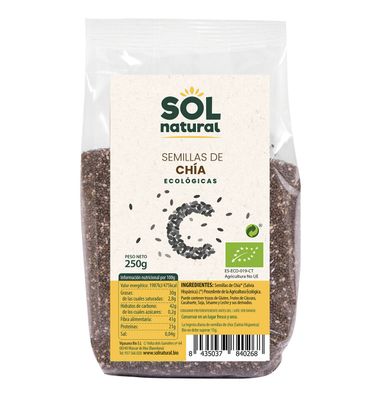 Semillas Sol Natura Chia Ecologica 250 G