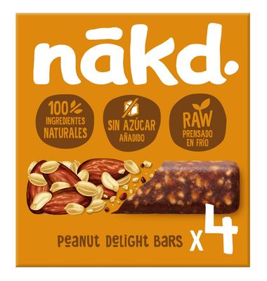 Barritas Nakd Cacahuetes 4 Unidades
