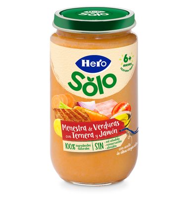 Tarrito Hero Baby Menestra De Verduras Con Ternera Y Jamón 235 G