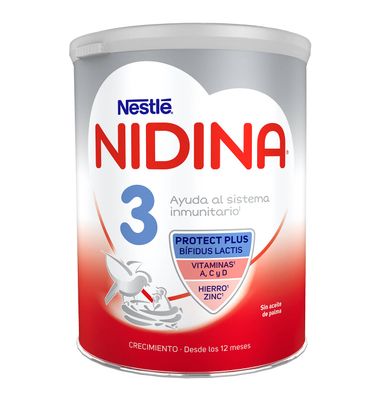 Leche de continuación NESTLÉ Nidina Premium 3, lata 800 g