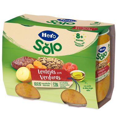 Tarrito Hero Baby Recetas Lentejas Y Verduritas 2 X 190 G