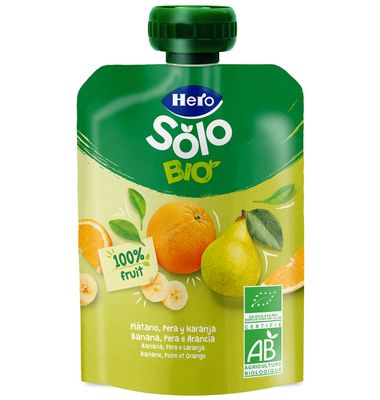 Pouch Hero Baby Solo Plátano, Pera Y Naranja Eco 100 G