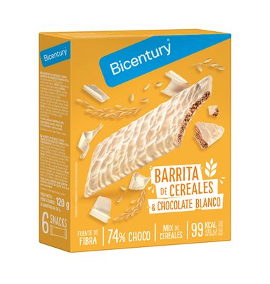 Barrita Bicentury Chocolate Blanco 120 G