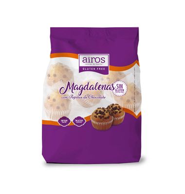 Magdalenas Airos Pepitas Choco Sense Gluten 210 G