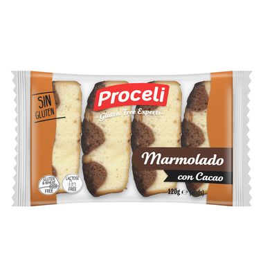 Bizcocho Proceli Marmolado 4 Unidades 120 G