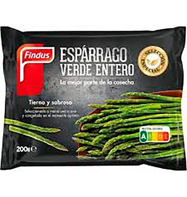 Espárrago verde entero FINDUS, bolsa 200 g