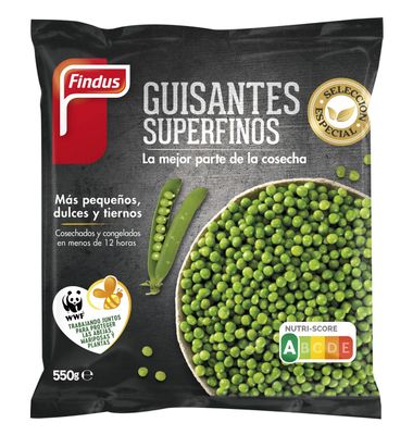 Guisantes superfinos FINDUS, bolsa 550 g