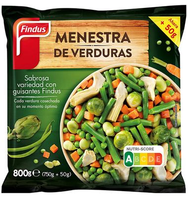 Menestra de verduras FINDUS, bolsa 800 g