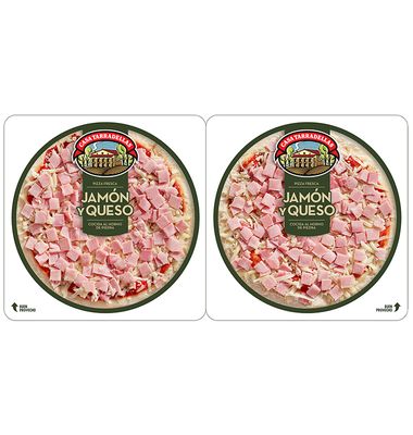 Pack Pizza Tarradellas Jamón Y Queso 450 G