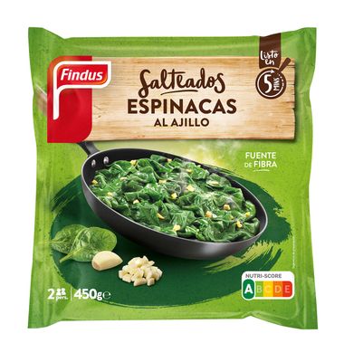 Espinacas al ajillo FINDUS, bolsa 450 g