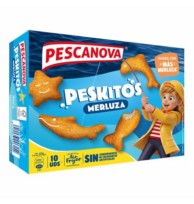 Peskitos de merluza empanada PESCANOVA, caja 400 g