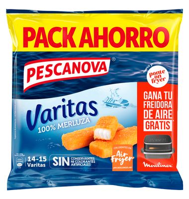 Varitas de merluza empanadas PESCANOVA, bolsa 450 g