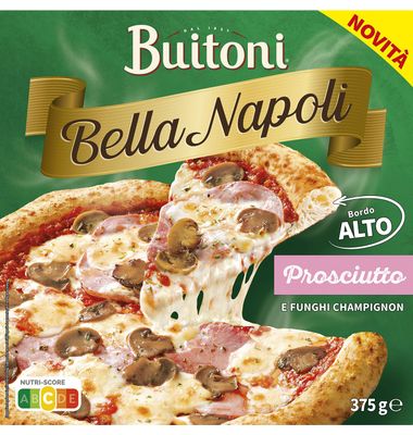 Pizza proscuitto&funghi BUITONI BELLA NAPOLI, caja 375 g
