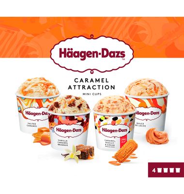 Minicups Haagen-Daz Caramel Attr 4 Unidad
