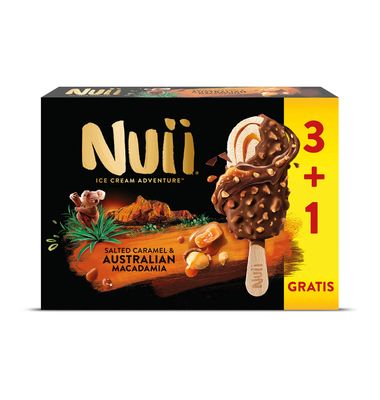Helado Nuii Caramelo-Nuez 3+ 1 Unidad