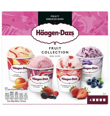 Minicups Haagen-Daz Fruit Collection 4 Unidades
