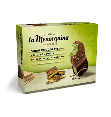 Sandwich Menorquina Mini Choco Dubai 6 Unidades