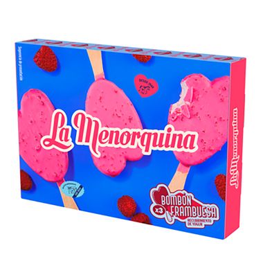 Bombón La Menorquina Frambuesa 3 Unidades