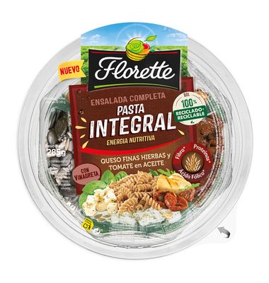 Barqueta Florette Pasta Integral 285 G