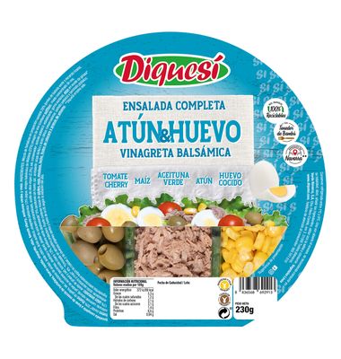 Barqueta Diquesi Atún Y Huevo 230 G