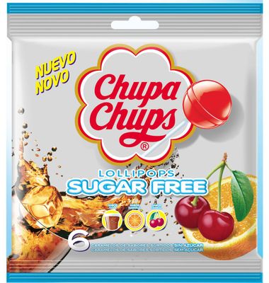 Caramelos Chupa Chups Sugar Free 6 Unidades
